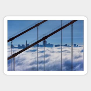 San Francisco Skyline in Fog Sticker